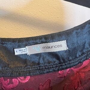 Maurices Black and Red Floral Top